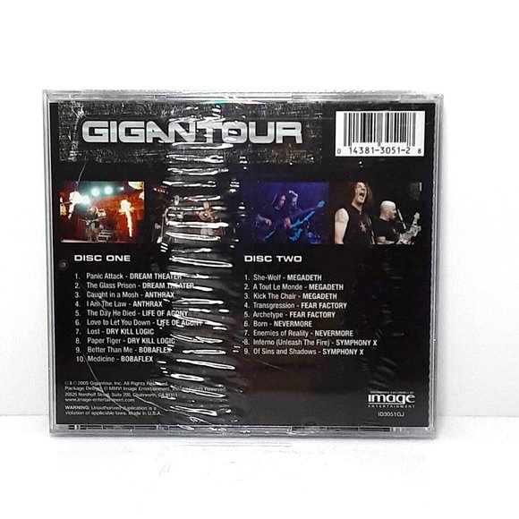 Gigantour Live (2 CD Set 2005) Megadeth Anthrax Dream Theater Fear Factory Metal - Picture 2 of 2